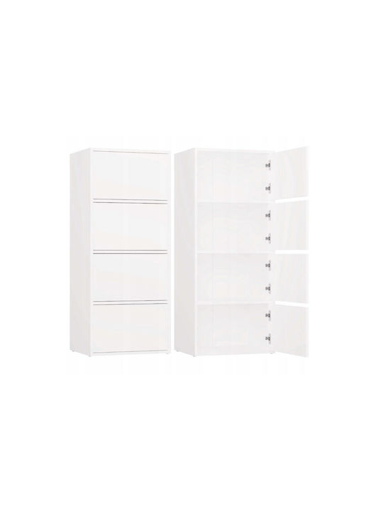 Büroaufbewahrungsschublade Alma Holz Weiß 50x40x119cm