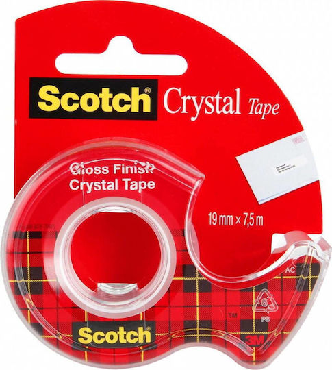 3M Scotch Distribuitor Bandă Adezivă Cristal Transparentă Ușor De Rupt 19mm X 7.5m 3M Scotch Crystal