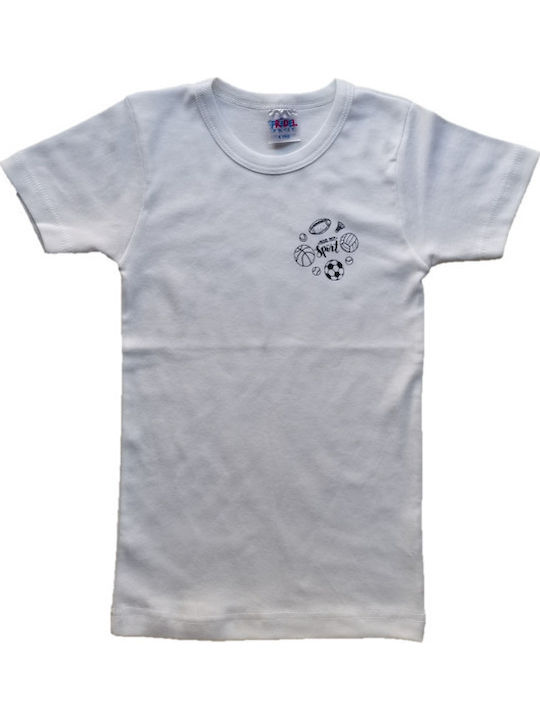 Fridel Petit Kids Undershirt Short-sleeved White