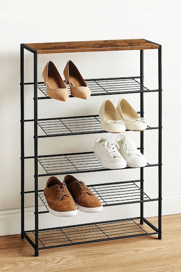 Metal Open Shoe Organizer for Boots/Ankle Boots Beige L63xD30xH83cm