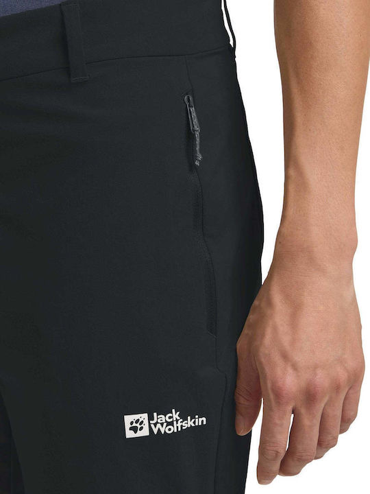 Jack Wolfskin Ανδρικό Μακρύ Παντελόνι Πεζοπορίας Μαύρο