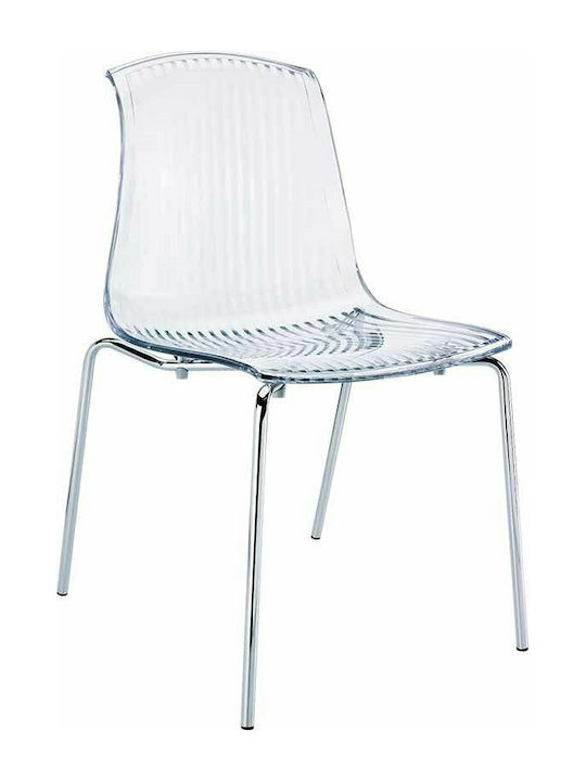 Allegra Scaune Bucătărie din Polipropilenă Clar Transparent Transparent 1buc 50x54x84buc