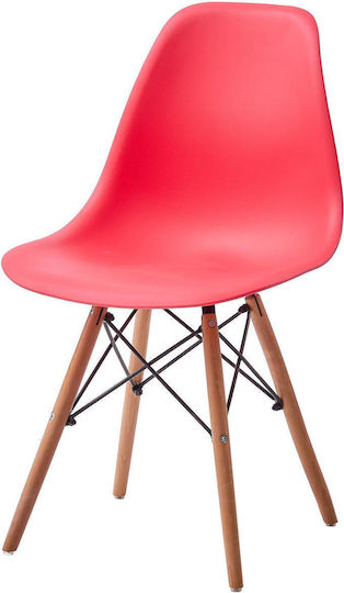 Fiore Kd Kitchen Polypropylene Chair Red 46x53.5x81.5cm