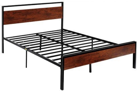 Κρεβάτι Υπέρδιπλο για Στρώμα 160x203cm Καφέ Κρεβάτι Υπέρδιπλο για Στρώμα 160x203cm Καφέ