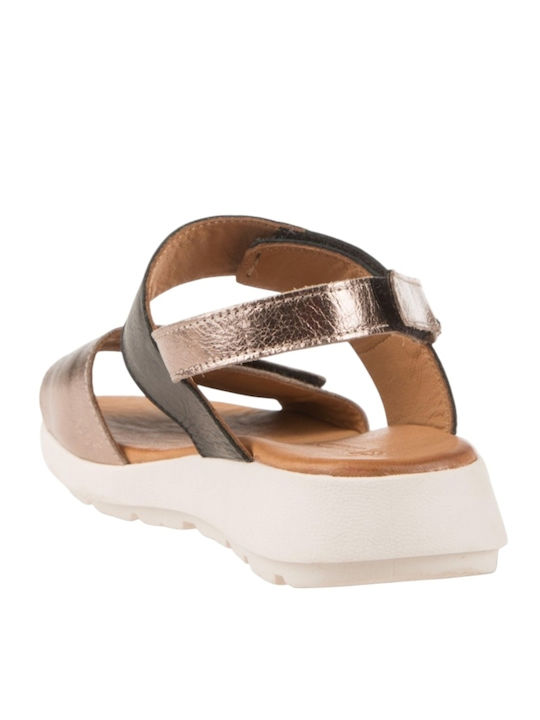 Leather Women's Flat Sandals Black