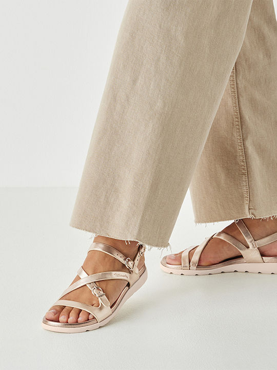 Leather Women's Sandals Rose Gold