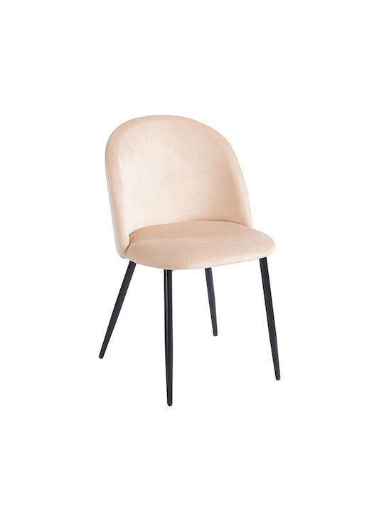 Scaun De Dining Din Catifea Bej 50x52x81cm