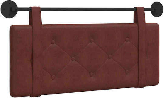 vidaXL Leather Brown Bed Headboard Cushion 100x40cm