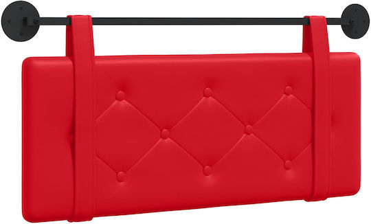 vidaXL Leather Red Bed Headboard Cushion 100x40cm