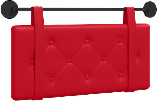 vidaXL Kopfstütze für Betten mit Leder Rot 80x40cm