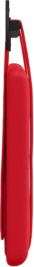 vidaXL Kopfstütze für Betten mit Leder Rot 80x40cm