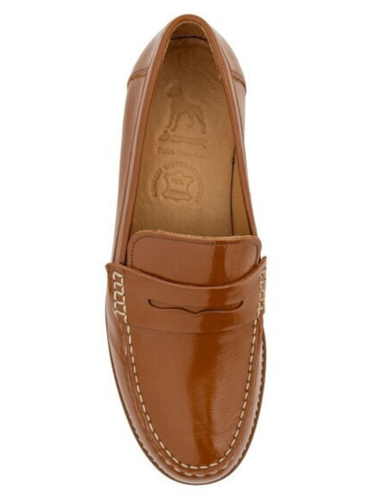 Δερμάτινα Γυναικεία Loafers σε Ταμπά Χρώμα
