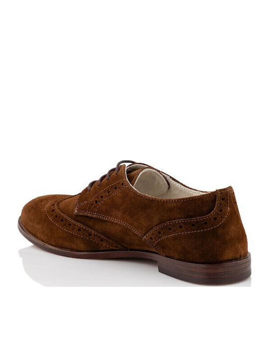 Δερμάτινα Γυναικεία Loafers σε Καφέ Χρώμα