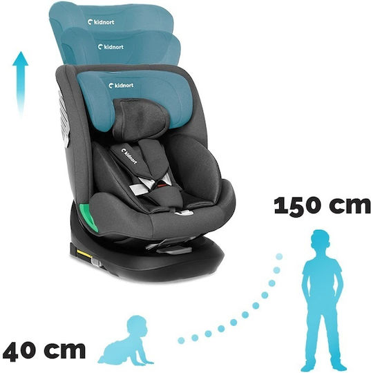 Kidnort Scaun Auto i-Size cu Isofix Albastru 9-36 kg