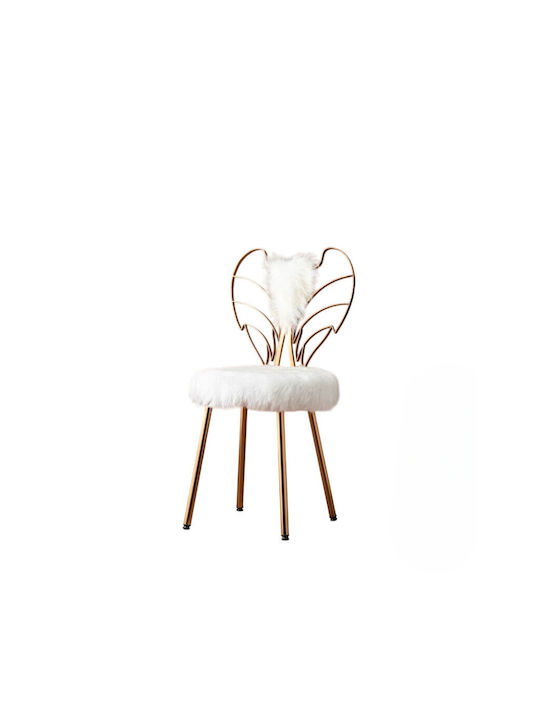 Angel Dressing Chair With Elegant Design White 48x50cm