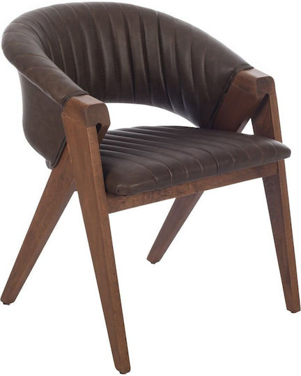 Scaun Sala de mese Volk 60x65x78buc Natural Colour, Dark Brown, Dark Brown Scaun Sala de mese Volk 60x65x78buc Natural Colour, Dark Brown, Dark Brown
