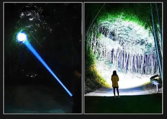 Rechargeable LED Flashlight with Maximum Brightness 2000lm