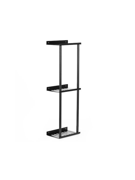 Wall-Mounted with Screws 25x16cm Black