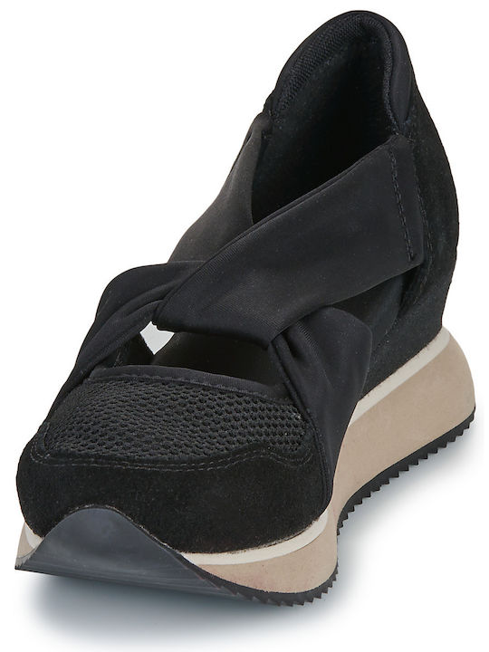 Leder Damen Espadrilles in Schwarz Farbe