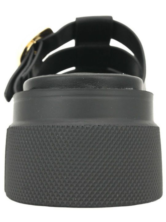 Midal Leather Women's Flat Sandals Black