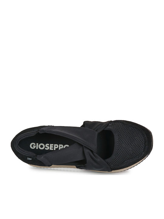 Leder Damen Espadrilles in Schwarz Farbe
