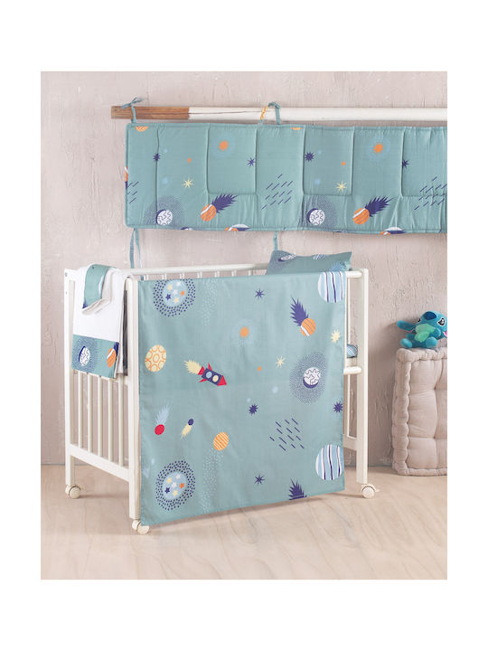 Rythmos Baby Bettlaken Für Wiege Baumwolle Hellblau 80x110cm