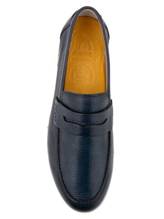 Δερμάτινα Ανδρικά Loafers σε Μπλε Χρώμα