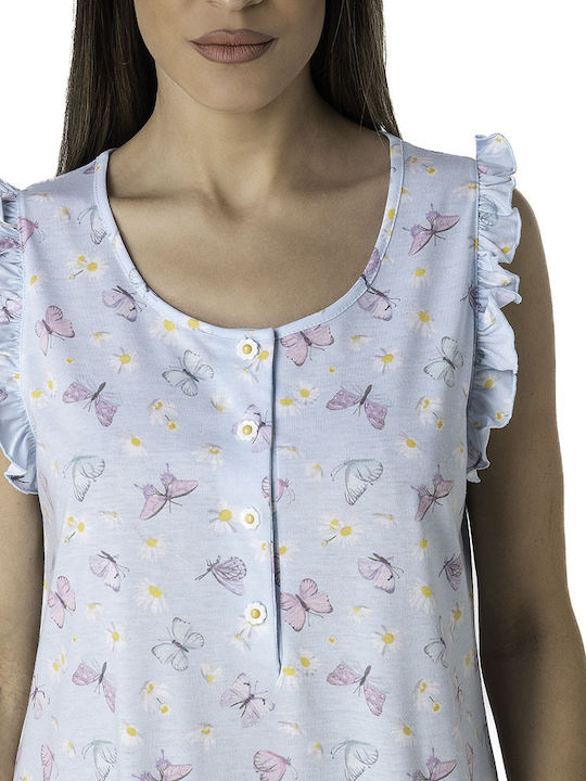 Relax Lingerie Cămașă de Noapte pentru Sarcină și Alăptare Albastră
