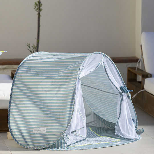 Walking Mum Strips Pop Up Umbrelă și Cort de Plajă pentru Copii Gri