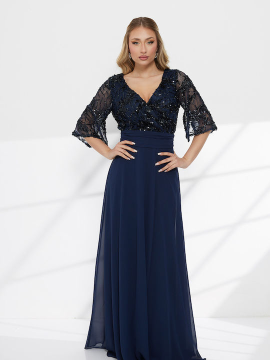 Summer Maxi Dress for Wedding / Christening Blue