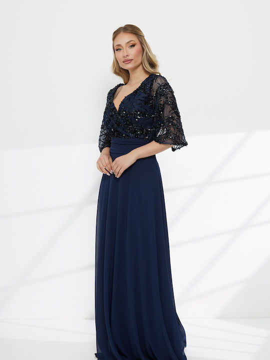 Summer Maxi Dress for Wedding / Christening Blue