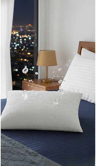 SteweHome Set of 4 Orthopedic Bed Pillows Visco Waterproof with Protective Cover White 50x70cm