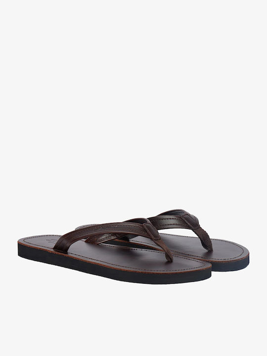 Gant Brodale Flip Flops Καφέ