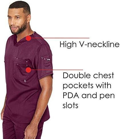 Barco Male Medical Blouse Burgundy