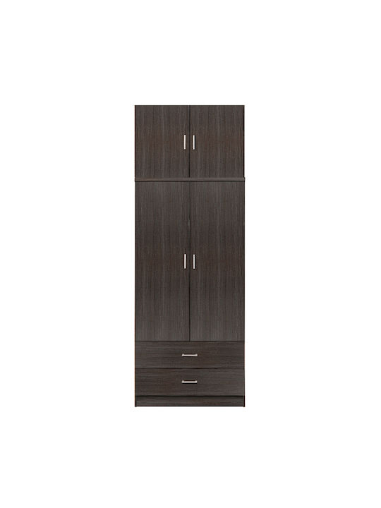 Dulap Cu Uși Duble Cu Loft Zebrano 80x42x241cm