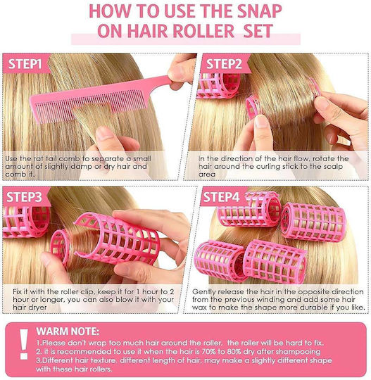Plastic Role Bucle Reci 30mm în Culoare Multicoloră 4 Bucăți