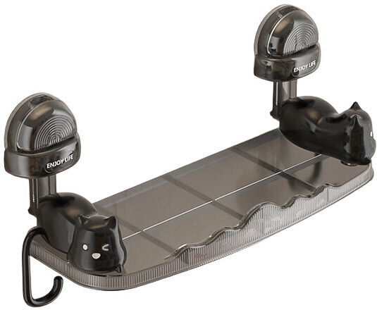 Alista Home Raft De Baie Montat Pe Perete Plastic Negru