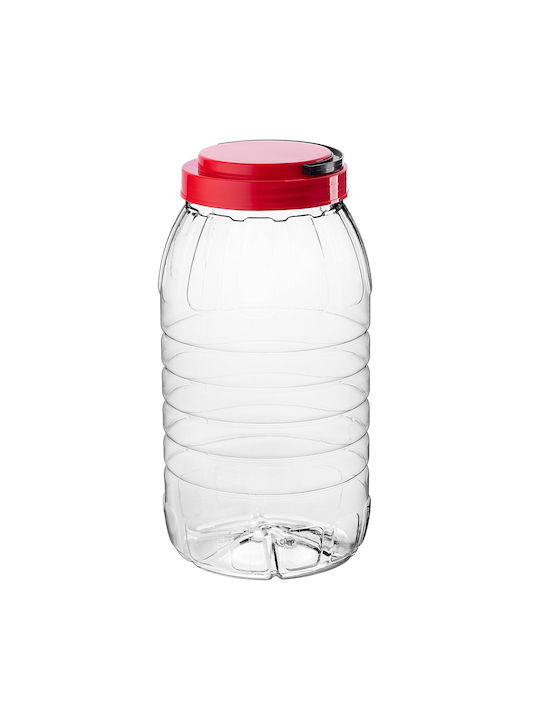 Kadax Vază Pentru Paste Cu Capac Din Plastic Roșu 5000ml