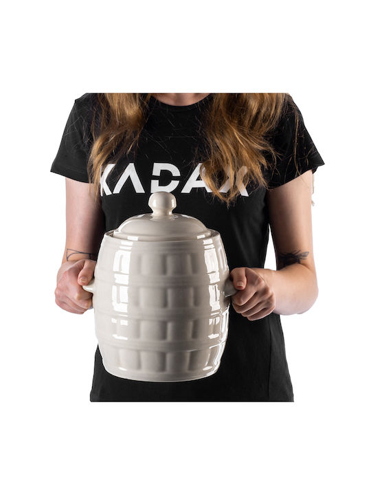 Kadax Vază Utilizare Generală Cu Capac Ceramică Maro 5000ml 1 Bucată