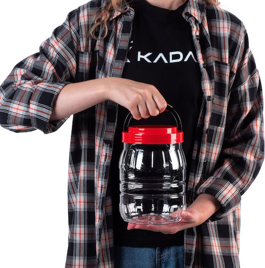 Kadax Nudeln Glas mit Kunststoffverschluss Rot 2000ml