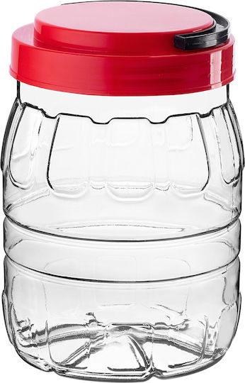 Kadax Nudeln Glas mit Kunststoffverschluss Rot 2000ml