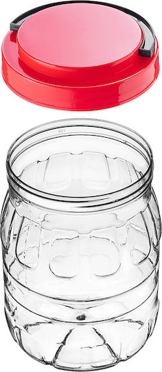 Kadax Nudeln Glas mit Kunststoffverschluss Rot 2000ml