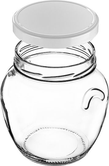 Kadax Set of 6 General Use Glass Jars with White Lid 1700ml 6 Pieces