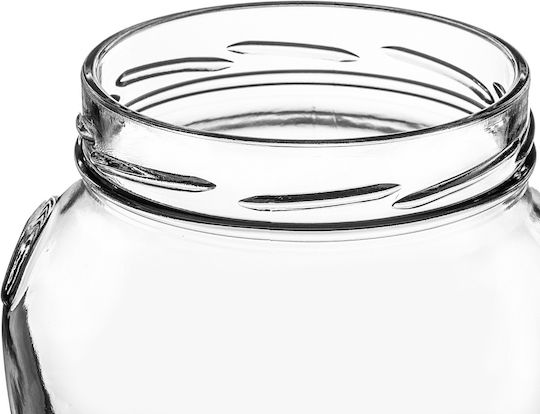 Kadax Set 4Stücke Lebensmittelgläser Allgemeine Verwendung mit Deckel Glas Weiß 1700ml 4Stücke