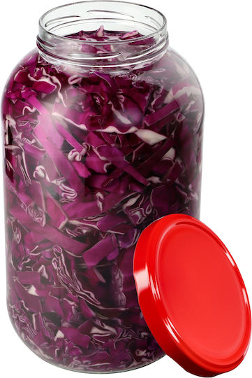 Kadax Kadax Allgemeine Verwendung Glas Vaso mit Deckel Rote 4000ml