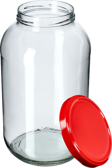 Kadax Kadax Allgemeine Verwendung Glas Vaso mit Deckel Rote 4000ml