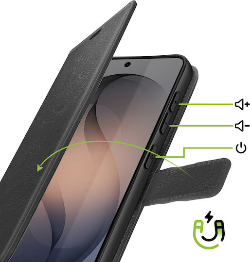 Mayaxess Brieftasche Hülle Galaxy S26 Lanyard Stand Funktion Schwarz