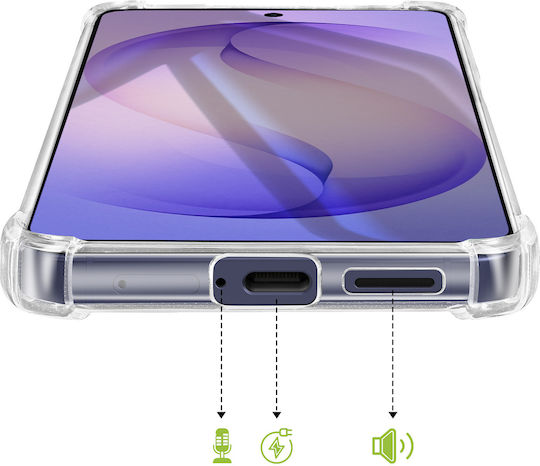 Mayaxess Silicone Case Galaxy S26 Reinforced Shockproof Corners Transparent