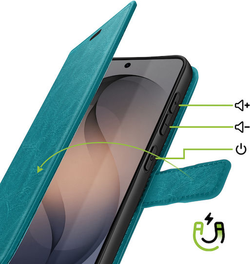 Mayaxess Wallet Case Galaxy S26 Ultra Lanyard Stand Function Turquoise