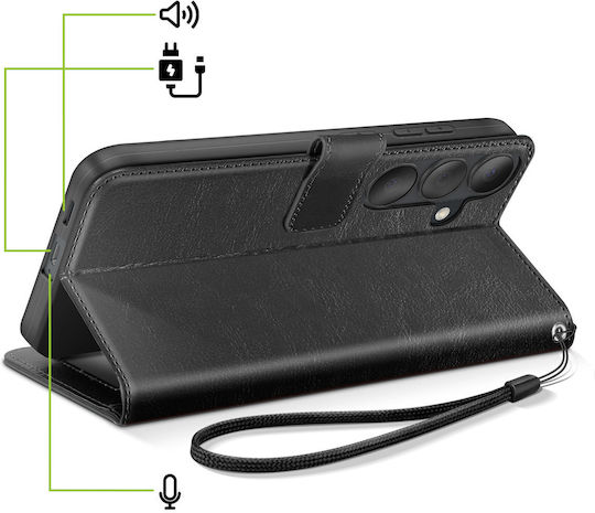 Mayaxess Wallet Case Galaxy S26 Plus Lanyard Stand Function Black